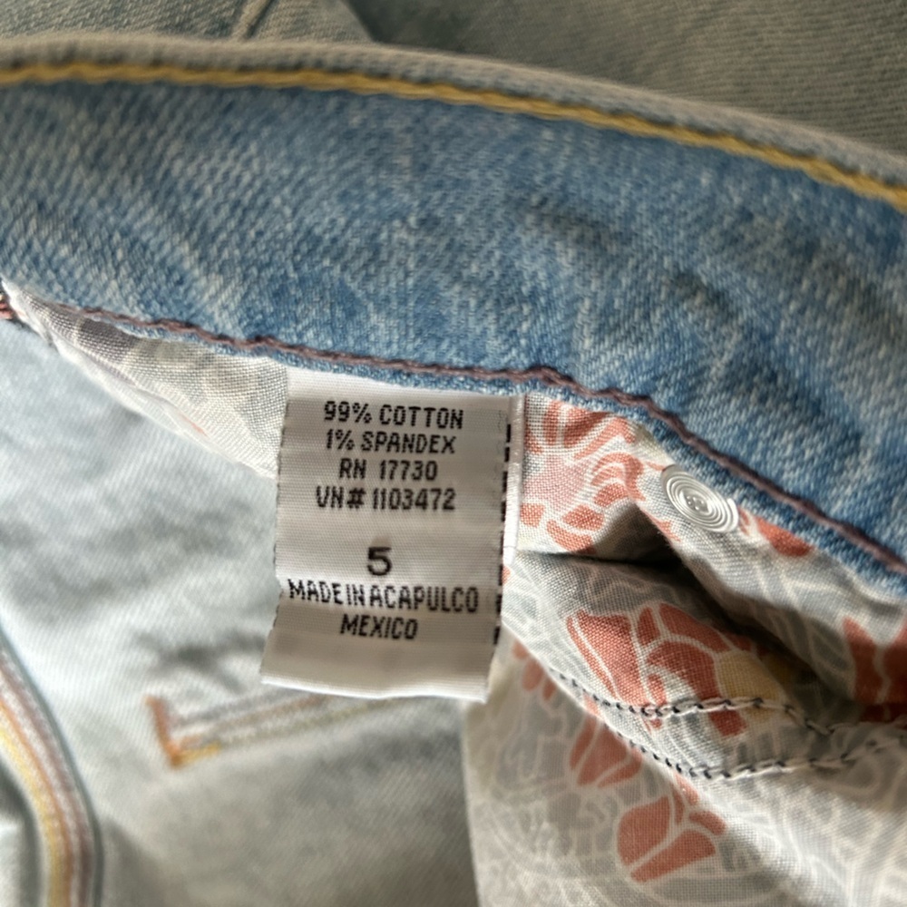 Massimo, low rise, flare, vintage, Y2K trendy, cotton light blue jeans, size 5‌ - Picture 8 of 13